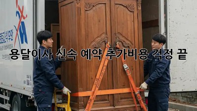 용달이사 신속 예약: 추가비용 걱정 끝!